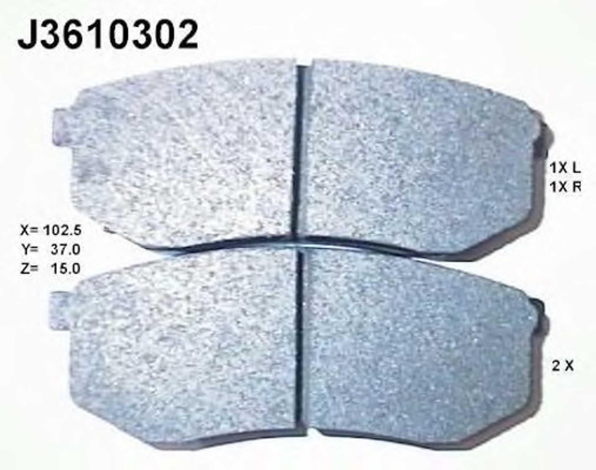 Колодки тормозные дисковые NIPPARTS J3610302