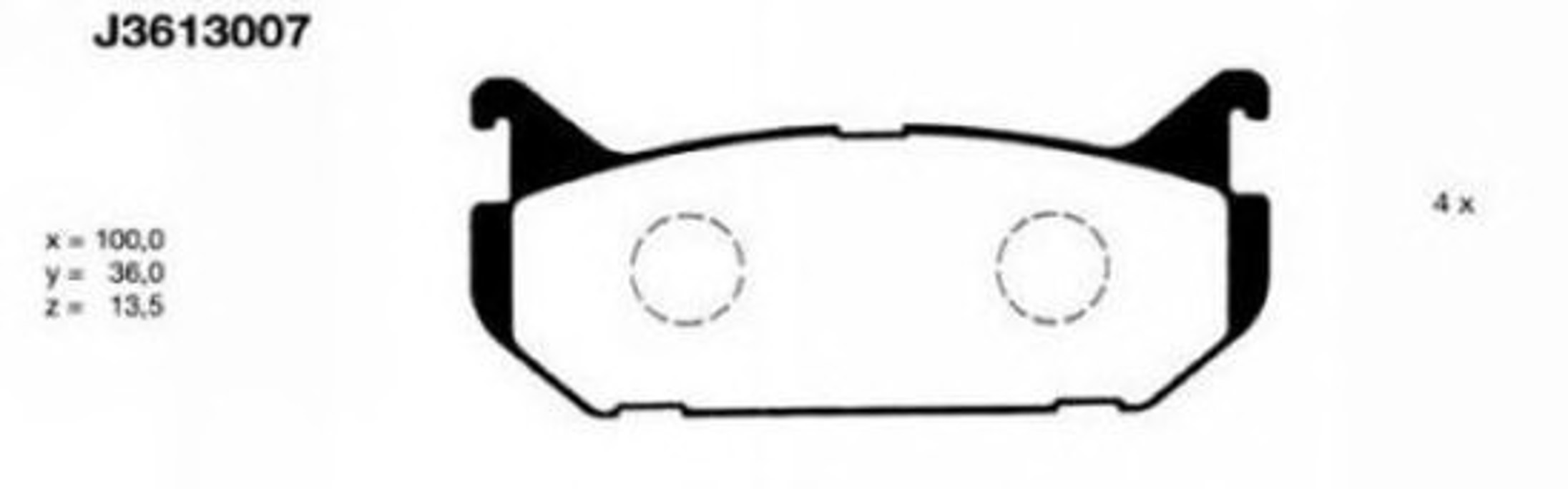 Колодки тормозные дисковые NIPPARTS J3613007