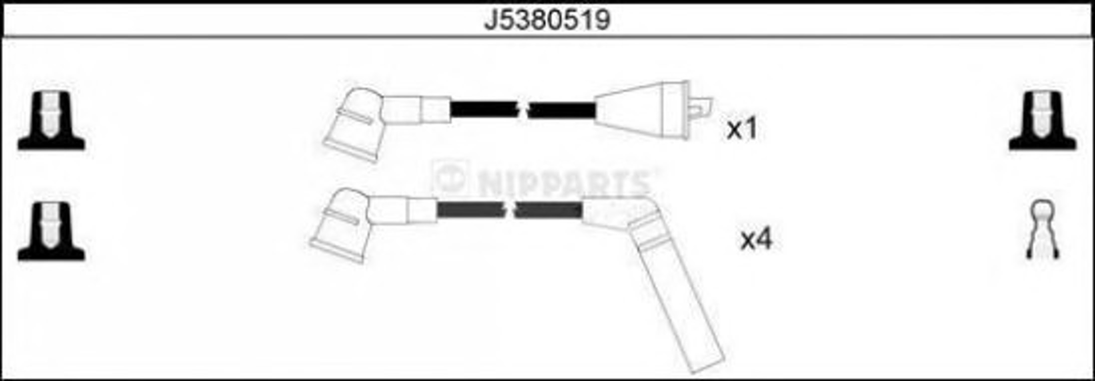 Комплект проводов зажигания NIPPARTS J5380519
