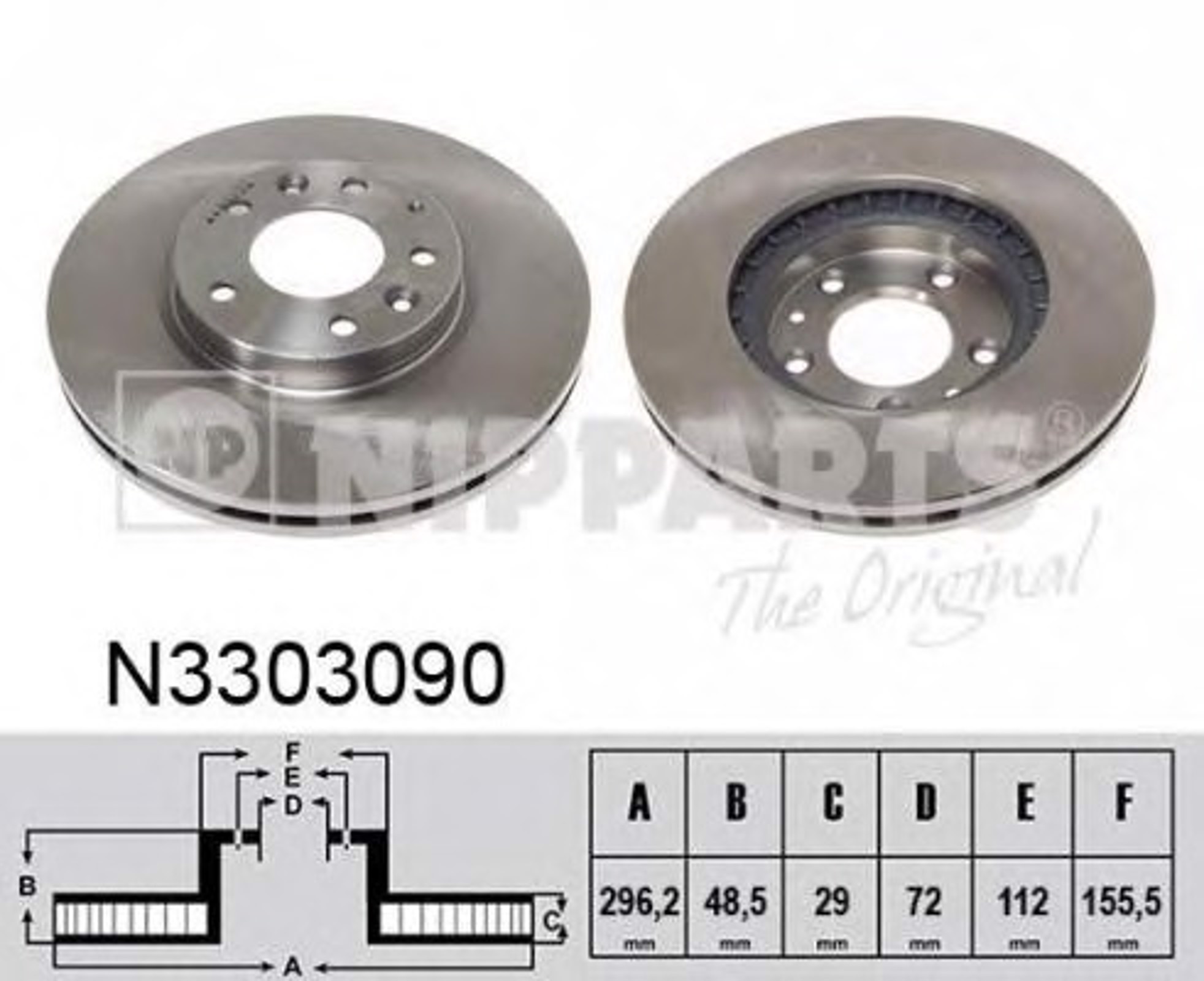Тормозные диски NIPPARTS N3303090