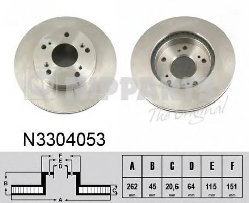 Тормозной диск NIPPARTS N3304053