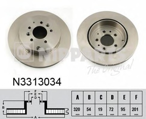Тормозной диск NIPPARTS N3313034