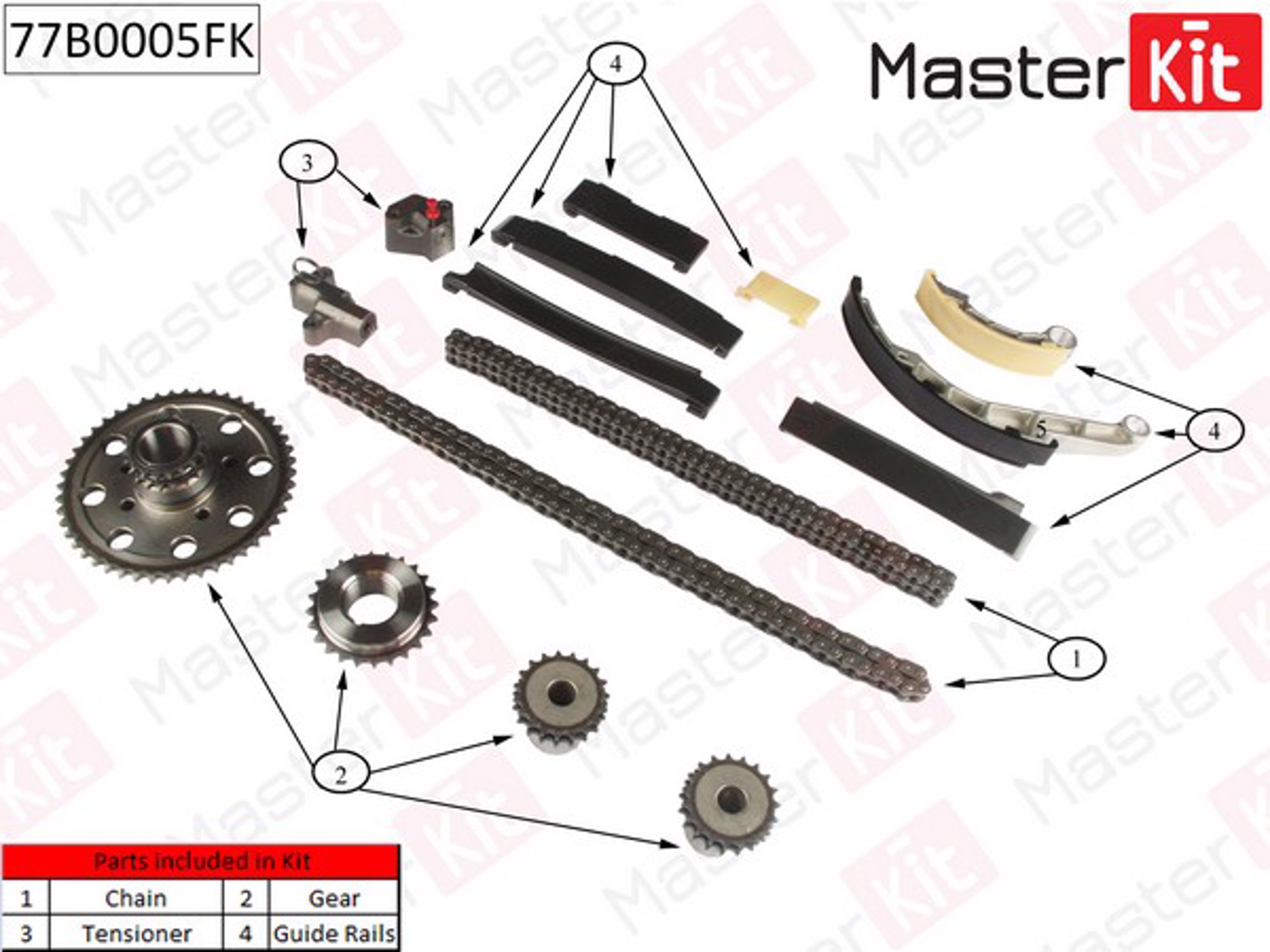 77B0005FK MASTER KIT Комплект цепи ГРМ