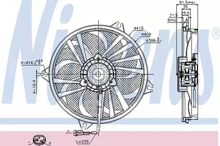 Вентилятор радиатора NISSENS 85605