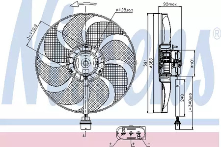 Вентилятор радиатора двигателя NISSENS 85690