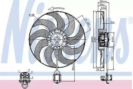 Вентилятор радиатора системы охлаждения NISSENS 85748