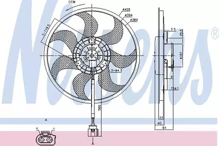 Вентилятор радиатора NISSENS 85805