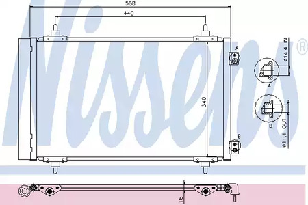 Радиатор кондиционера NISSENS 940111