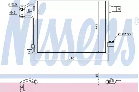 Радиатор кондиционера NISSENS 940442