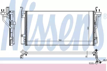 Радиатор кондиционера NISSENS 940552