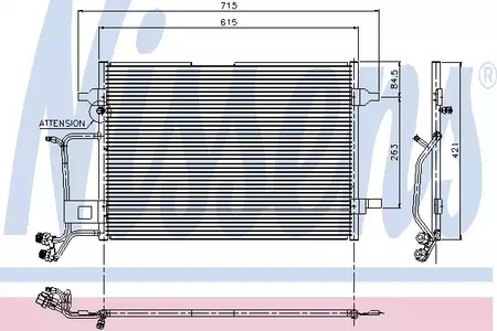 Радиатор кондиционера NISSENS 94207