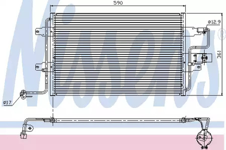 Радиатор кондиционера NISSENS 94310