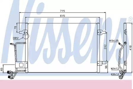 Радиатор кондиционера NISSENS 94594