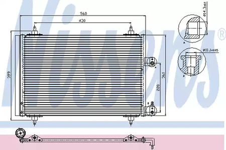 94560 NISSENS Радиатор кондиционера