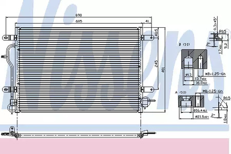 Радиатор кондиционера NISSENS 94583