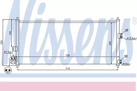 Радиатор кондиционера NISSENS 94589