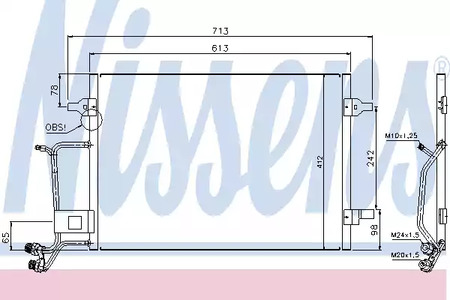 94593 NISSENS Радиатор кондиционера