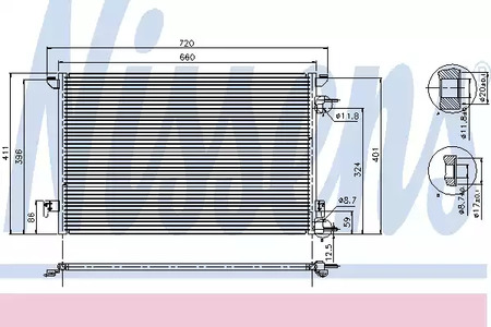 Радиатор кондиционера NISSENS 94598