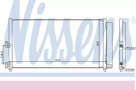 Радиатор кондиционера NISSENS 94727