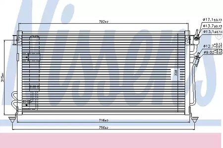Радиатор кондиционера NISSENS 94748