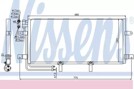 Радиатор кондиционера NISSENS 94834