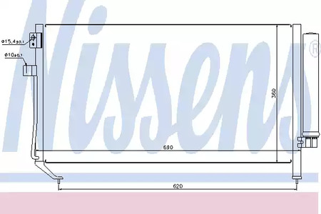 Радиатор кондиционера NISSENS 94848