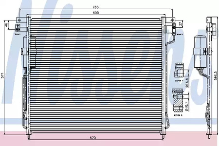 Радиатор кондиционера NISSENS 94879