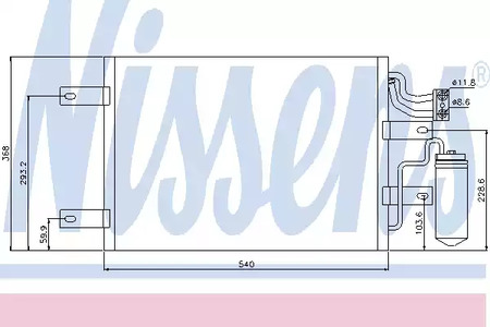 Радиатор кондиционера NISSENS 94882