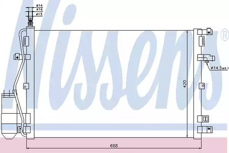 Радиатор кондиционера NISSENS 94937
