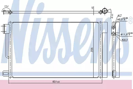 Радиатор кондиционера NISSENS 94973
