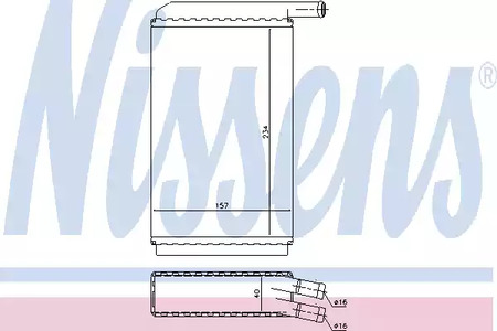 73940 NISSENS Радиатор отопителя