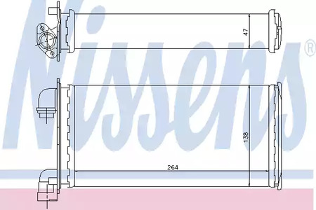 70501 NISSENS Радиатор отопителя