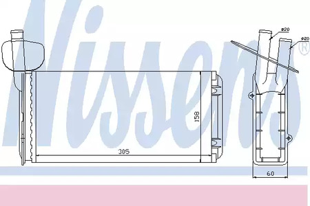 Теплообменник, отопление салона NISSENS 73965