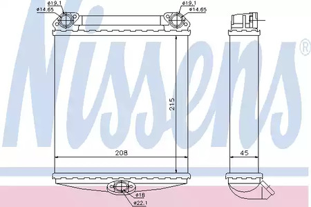 72001 NISSENS Радиатор отопителя
