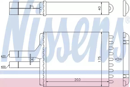 72656 NISSENS Радиатор отопителя