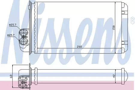 73255 NISSENS Радиатор отопителя