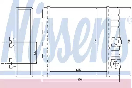 70514 NISSENS Радиатор отопителя