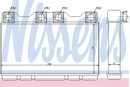 70515 NISSENS Радиатор отопителя