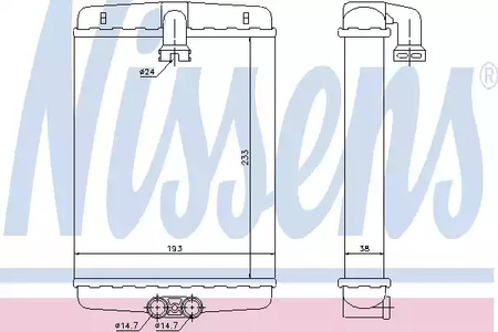 72013 NISSENS Радиатор отопителя