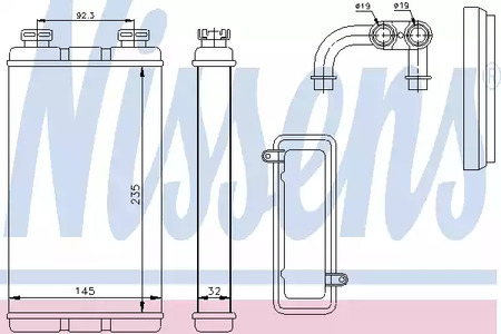 Радиатор отопителя NISSENS 70519