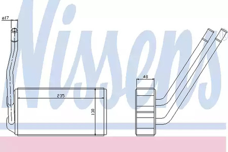 Радиатор отопителя NISSENS 73000