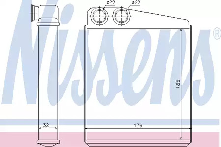 70228 NISSENS Теплообменник, отопление салона