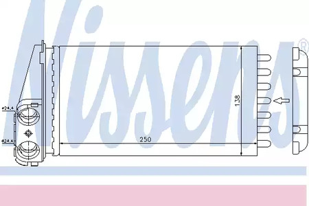 Радиатор отопителя NISSENS 72945