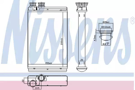 Радиатор отопителя NISSENS 71158