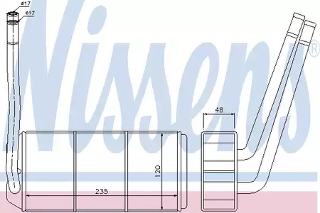 Радиатор отопителя NISSENS 73001