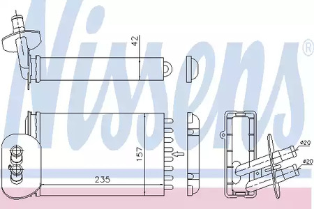 Радиатор отопителя NISSENS 73977