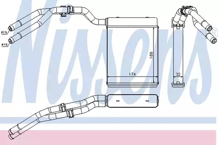 Радиатор отопителя NISSENS 71773