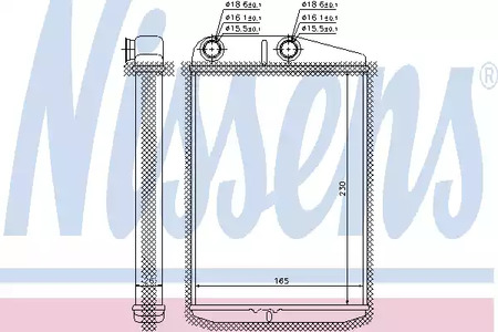 Радиатор отопителя NISSENS 73989