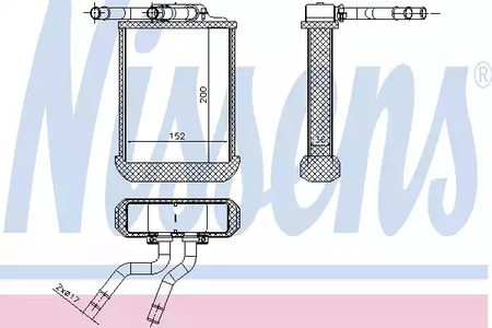 Теплообменник, отопление салона NISSENS 72045