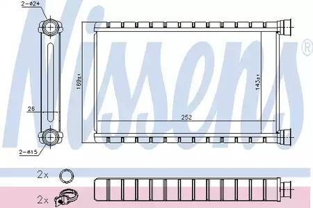 Радиатор печки NISSENS 70527